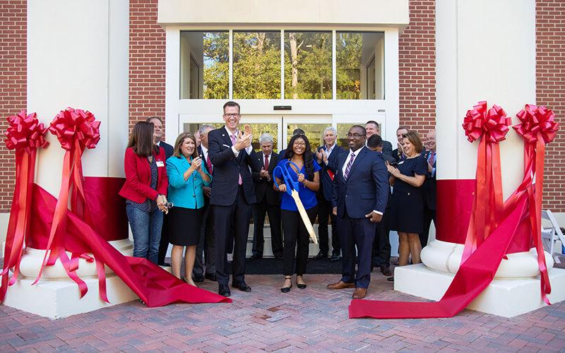 Business Building Ribbon Cutting